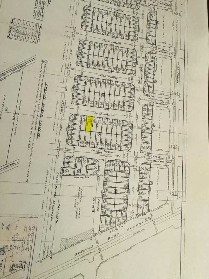 TERRENO EN VENTA A METROS DE BLAS PARERA 